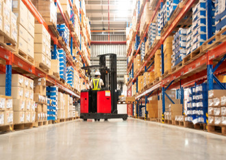 Forklift in the Warehouse